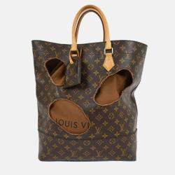 Pre Owned Louis Vuitton Rei Kawakubo Comme des Garcons Brown Monogram Canvas Tote Bag