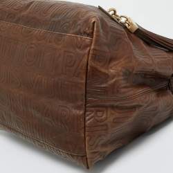 Pre Owned Louis Vuitton Brown Leather Paris Souple Whisper PM Bag