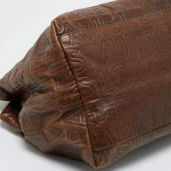 Pre Owned Louis Vuitton Brown Leather Paris Souple Whisper PM Bag