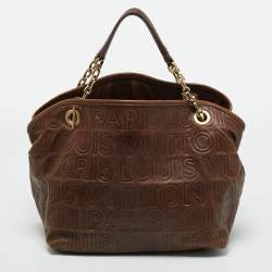 Pre Owned Louis Vuitton Brown Leather Paris Souple Whisper PM Bag