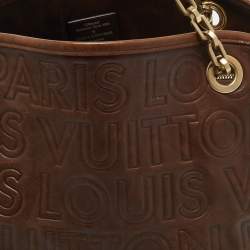 Pre Owned Louis Vuitton Brown Leather Paris Souple Whisper PM Bag