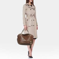 Pre Owned Louis Vuitton Brown Leather Paris Souple Whisper PM Bag