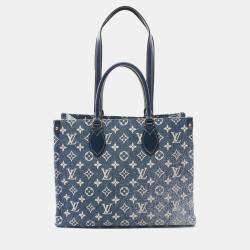 Pre Owned Louis Vuitton Blue Monogram Denim Onthego MM