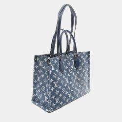 Pre Owned Louis Vuitton Blue Monogram Denim Onthego MM
