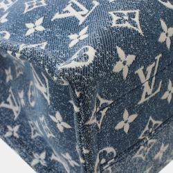Pre Owned Louis Vuitton Blue Monogram Denim Onthego MM