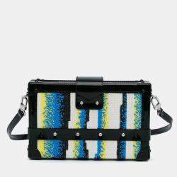 Pre Owned Louis Vuitton Black Sequins Petite Malle