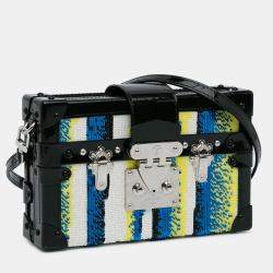 Pre Owned Louis Vuitton Black Sequins Petite Malle