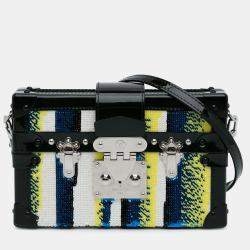Pre Owned Louis Vuitton Black Sequins Petite Malle