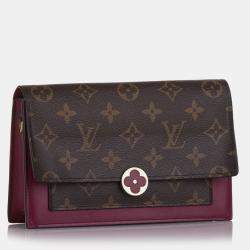 Pre Owned Louis Vuitton Brown Monogram Flore Wallet On Chain