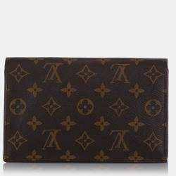 Pre Owned Louis Vuitton Brown Monogram Flore Wallet On Chain