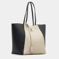 Pre Owned Louis Vuitton Beige/Black LockMe Cabas