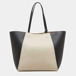 Pre Owned Louis Vuitton Beige/Black LockMe Cabas