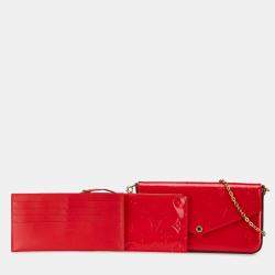 Pre Owned Louis Vuitton Red Monogram Vernis Pochette Felicie