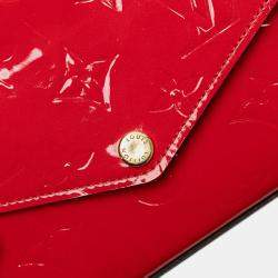 Pre Owned Louis Vuitton Red Monogram Vernis Pochette Felicie