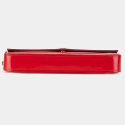 Pre Owned Louis Vuitton Red Monogram Vernis Pochette Felicie