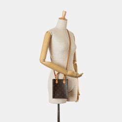 Pre Owned Louis Vuitton Brown Monogram Petit Sac Plat