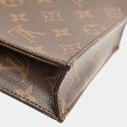 Pre Owned Louis Vuitton Brown Monogram Petit Sac Plat