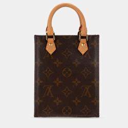 Pre Owned Louis Vuitton Brown Monogram Petit Sac Plat