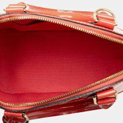 Pre Owned Louis Vuitton Orange Monogram Vernis Alma BB