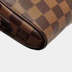 Pre Owned Louis Vuitton Brown Damier Ebene Ipanema Pochette