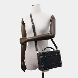 Pre Owned Louis Vuitton Dart Handle Trunk Black Monogram Shoulder Bag