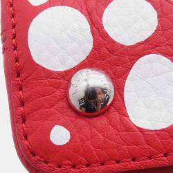 Pre Owned Louis Vuitton Capucines Red Infinity Dot Leather Shoulder Bag