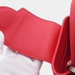 Pre Owned Louis Vuitton Capucines Red Infinity Dot Leather Shoulder Bag