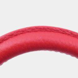 Pre Owned Louis Vuitton Capucines Red Infinity Dot Leather Shoulder Bag