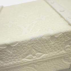 Pre Owned Louis Vuitton Trunk White Monogram Canvas Bag