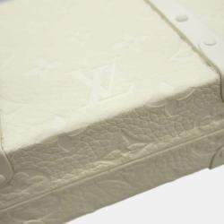 Pre Owned Louis Vuitton Trunk White Monogram Canvas Bag