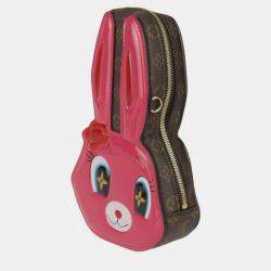 مملوكة مسبقًا محفظة لويس فيتون x صان ييتين أرنب بني قماش مونوغرام سلسلة