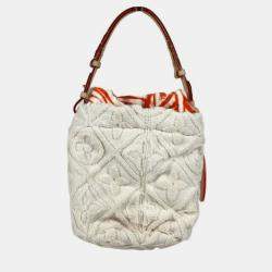 Pre Owned Louis Vuitton LVacation White Monogram Bucket Bag