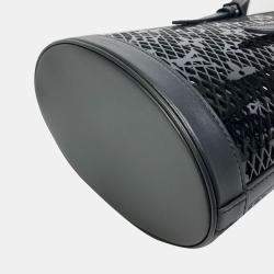 Pre Owned Louis Vuitton Lace Bucket Black Monogram Leather Shoulder Bag