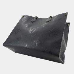 مملوكة مسبقًا Louis Vuitton On The Go GM Black Empreinte Giant Monogram Leather Duffel Bag