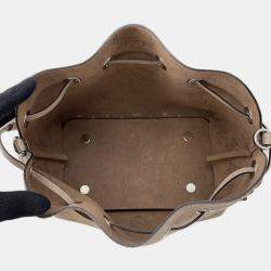Pre Owned Louis Vuitton Mahina Bella Neutral Mahina Leather Bucket Bag