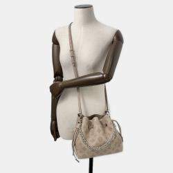 Pre Owned Louis Vuitton Mahina Bella Neutral Mahina Leather Bucket Bag