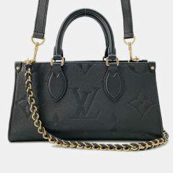 Pre Owned Louis Vuitton OnTheGo EW Black Empriente Leather Shoulder Bag