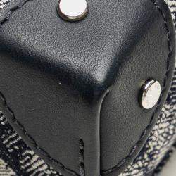 Pre Owned Louis Vuitton Blue Monogram Tapestry Trunk Messenger