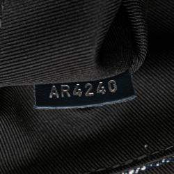 Pre Owned Louis Vuitton Blue Monogram Tapestry Trunk Messenger