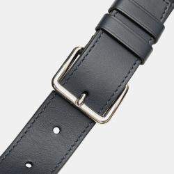 Pre Owned Louis Vuitton Blue Monogram Tapestry Trunk Messenger