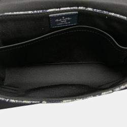 Pre Owned Louis Vuitton Blue Monogram Tapestry Trunk Messenger