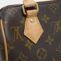 Pre Owned Louis Vuitton Speedy Bandouliere 20 Brown Monogram Canvas Boston Bag