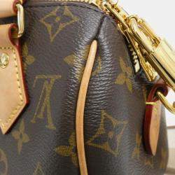 Pre Owned Louis Vuitton Speedy Bandouliere 20 Brown Monogram Canvas Boston Bag