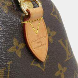 Pre Owned Louis Vuitton Speedy Bandouliere 20 Brown Monogram Canvas Boston Bag