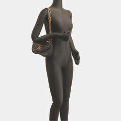 Pre Owned Louis Vuitton New Wave PM Black Leather Chain Shoulder Bag