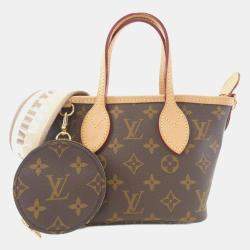 Pre Owned Louis Vuitton Neverfull BB Brown Monogram Canvas Tote Bag
