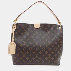 Pre Owned Louis Vuitton Graceful PM Brown Monogram Canvas Shoulder Bag