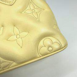 Pre Owned Louis Vuitton Alma BB Soft Bubble Gram Yellow Leather Handbag