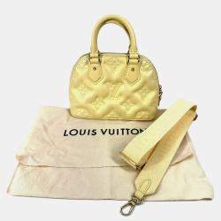 Pre Owned Louis Vuitton Alma BB Soft Bubble Gram Yellow Leather Handbag