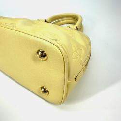 Pre Owned Louis Vuitton Alma BB Soft Bubble Gram Yellow Leather Handbag